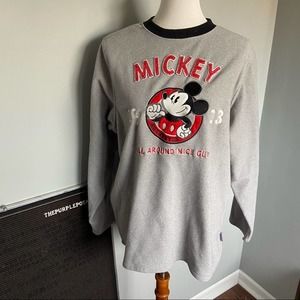 Vintage Disney Store Mickey All Around Nice Guy Sweatshirt Size S
